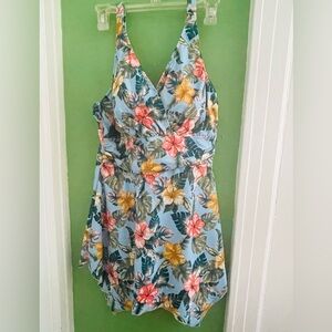 Shark-tail swim dress
